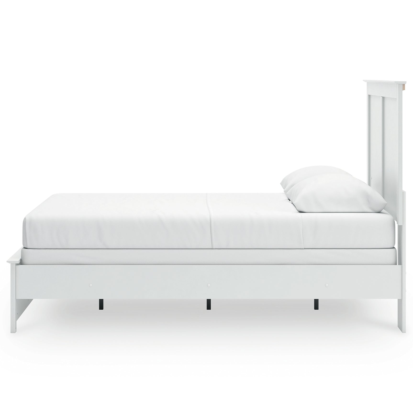 Bostwick Shoals White Queen Panel Bed with Mirrored Dresser, Chest and 2 Nightstands - Ornate Home