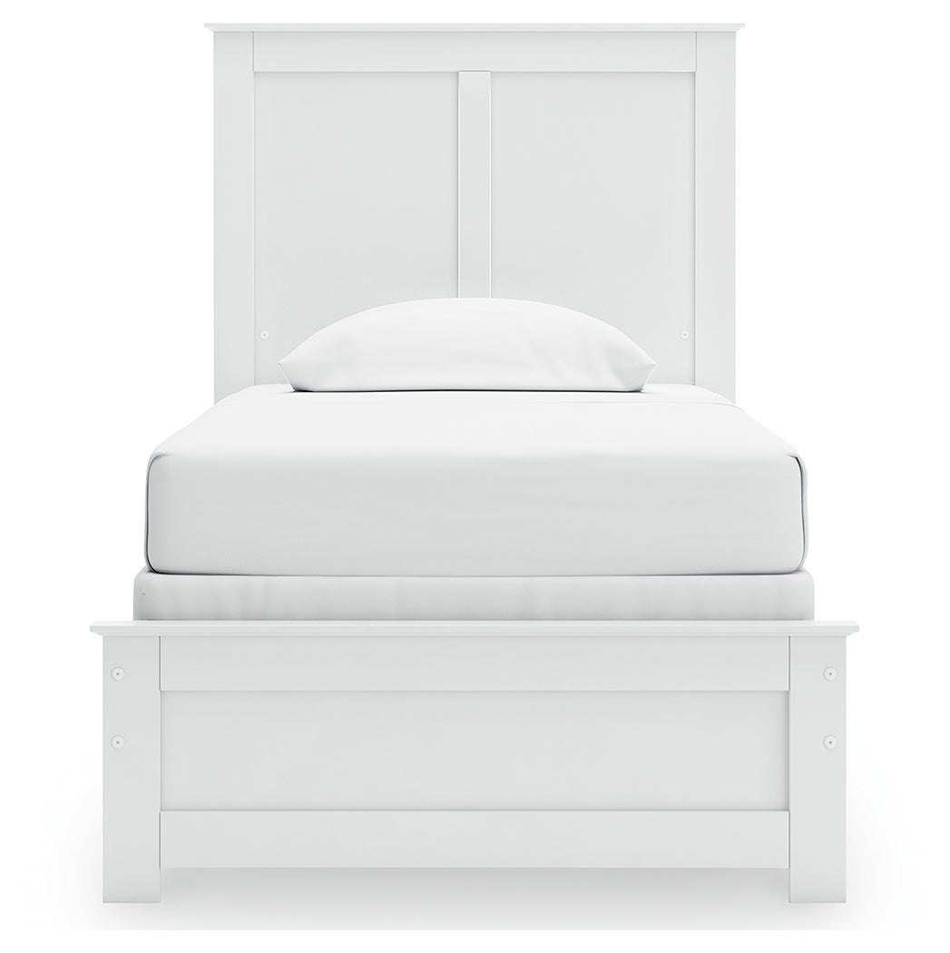 Bostwick Shoals White Twin Panel Bed, Chest and Nightstand - Ornate Home