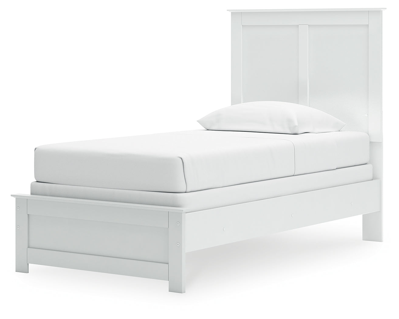 Bostwick Shoals White Twin Panel Bed, Chest and Nightstand - Ornate Home