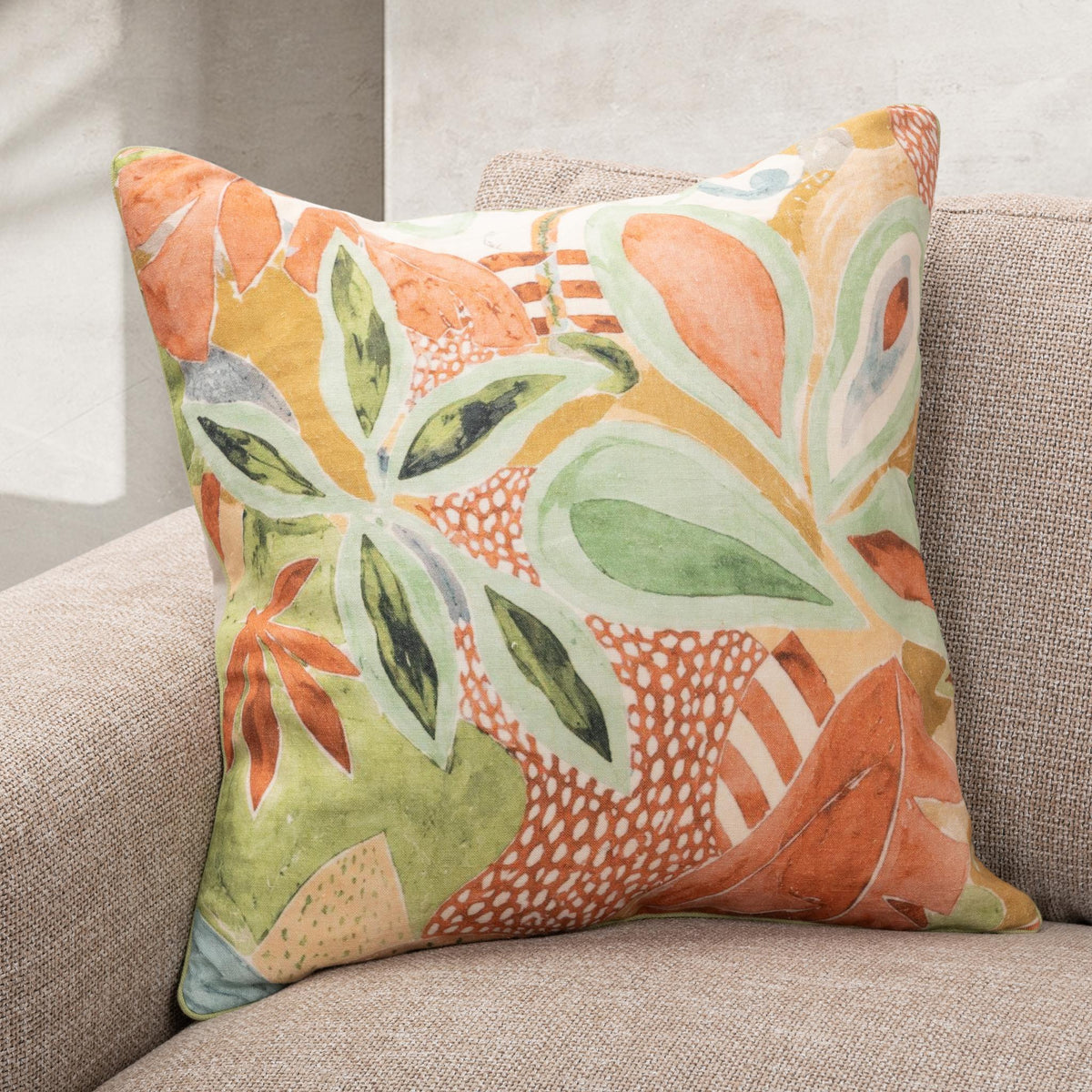 Botanical Reverie Multi 22"x22" Throw Pillow (Set of 2)