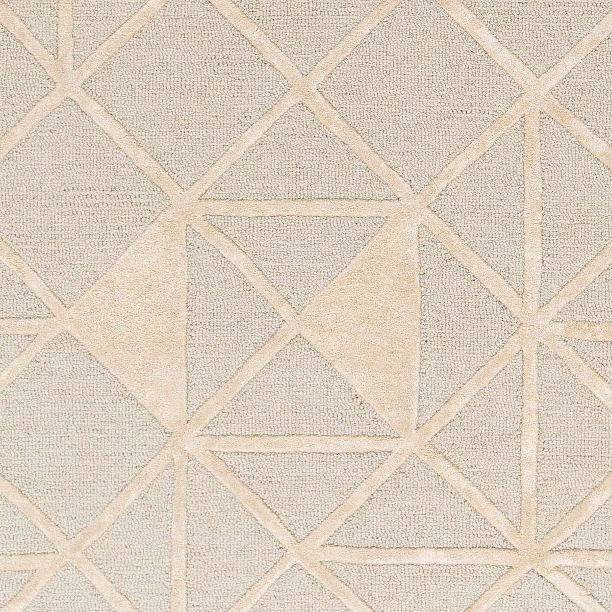 Botiu Blue Geometric Hand Tufted Wool Area Rug - Clearance - Ornate Home