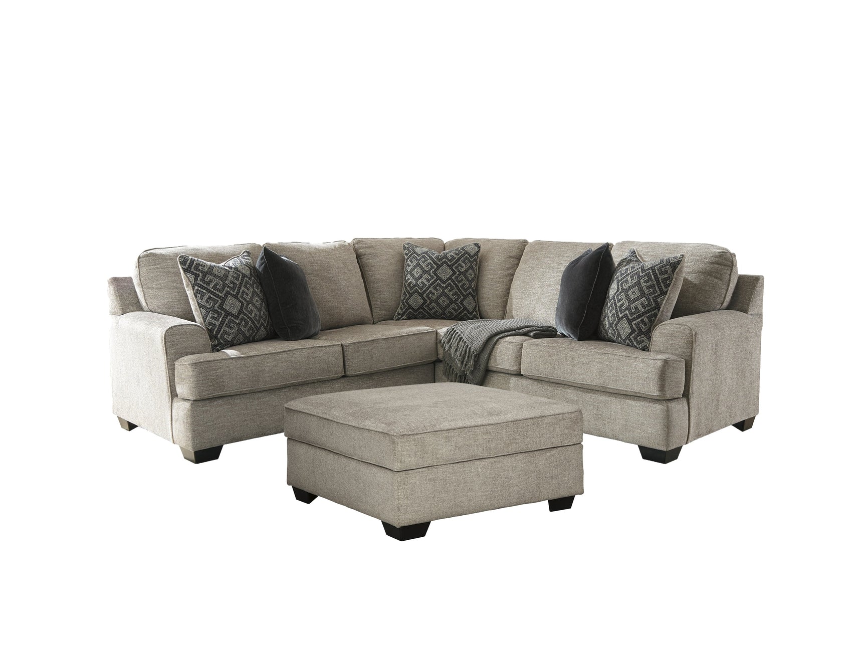 Bovarian Stone 2-Piece Sectional with Ottoman (Online Special Price) - Ornate Home