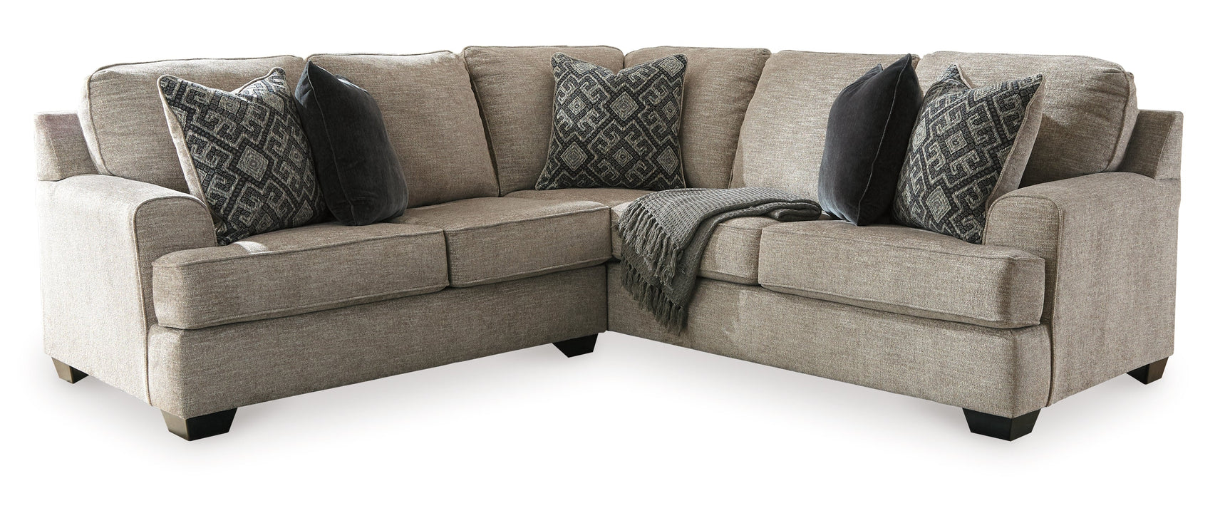 Bovarian Stone 2-Piece Sectional with Ottoman - Ornate Home