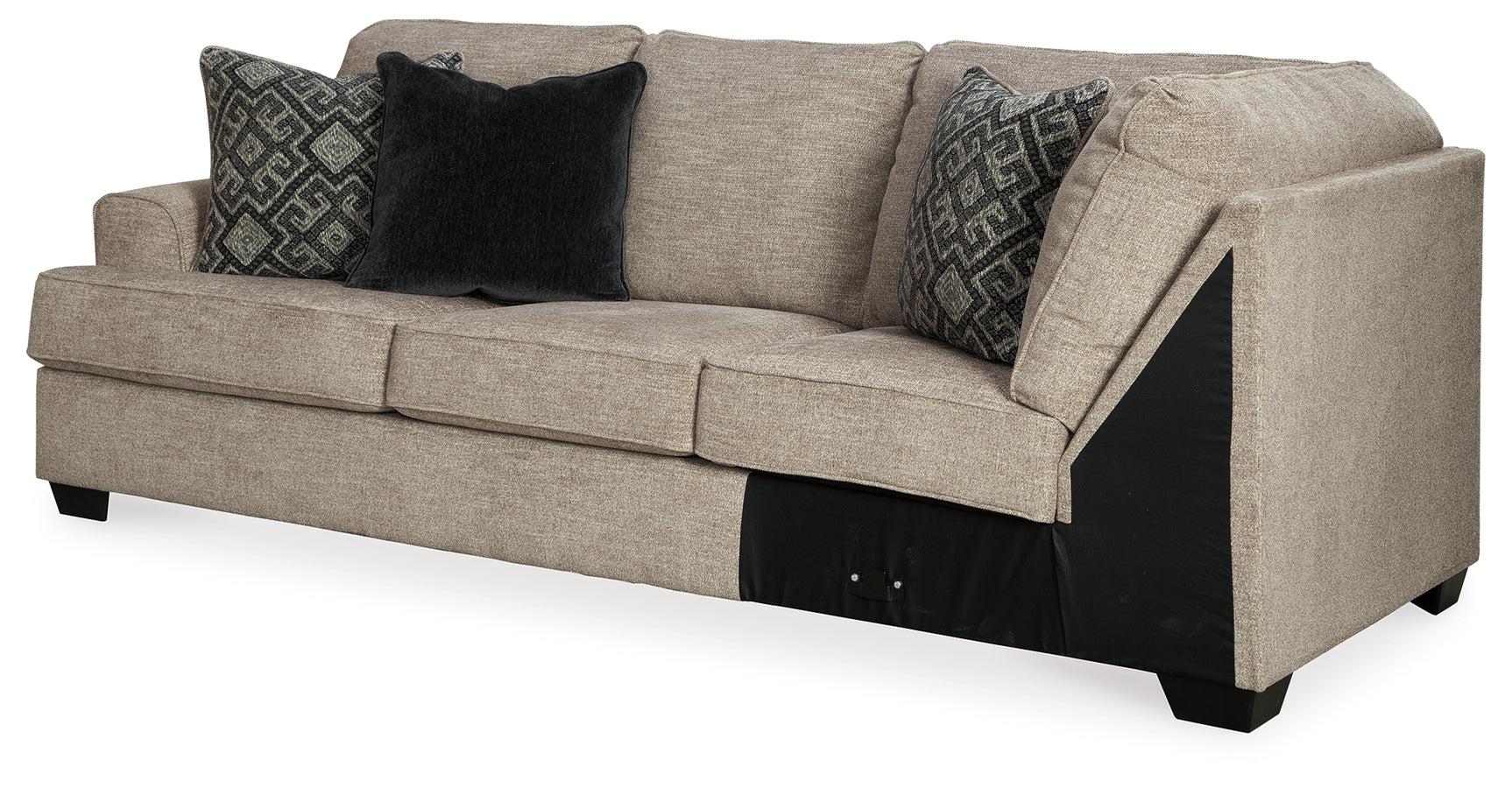 Bovarian Stone 3-Piece Sectional and Ottoman - Ornate Home