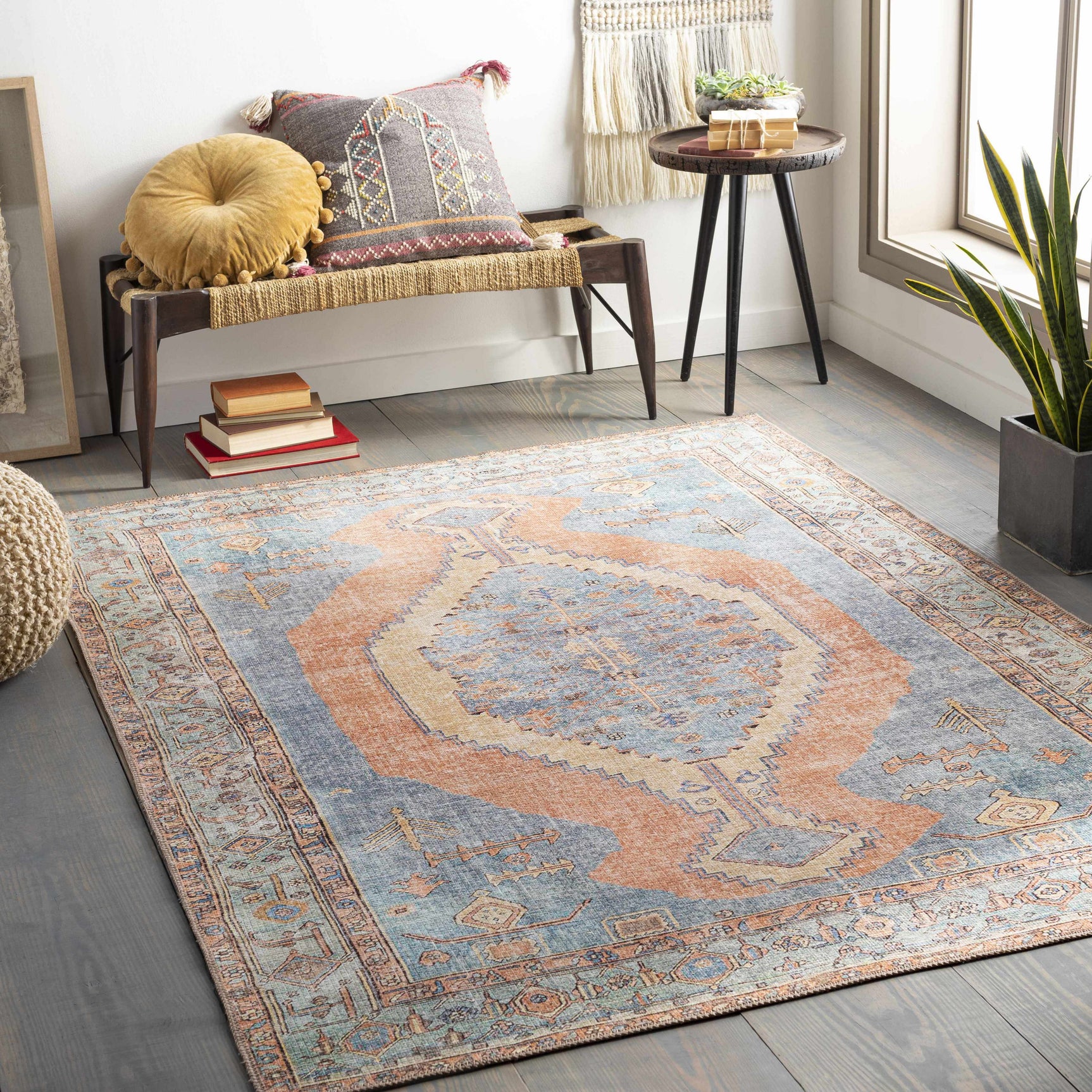 Bovey Washable Area Rug - Clearance - Ornate Home