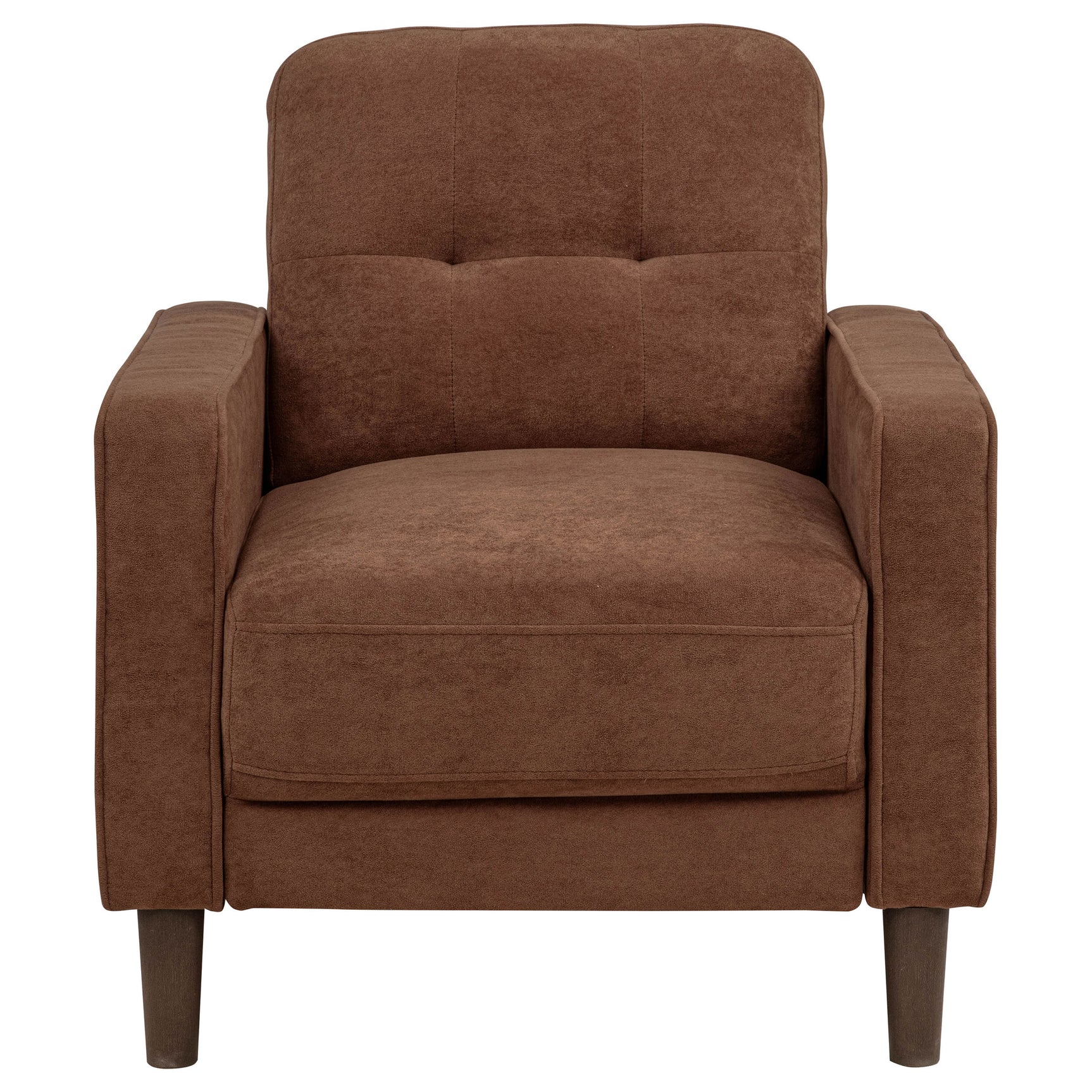 Bowen II Rust Fabric Upholstered Track Arm Accent Chair - Ornate Home