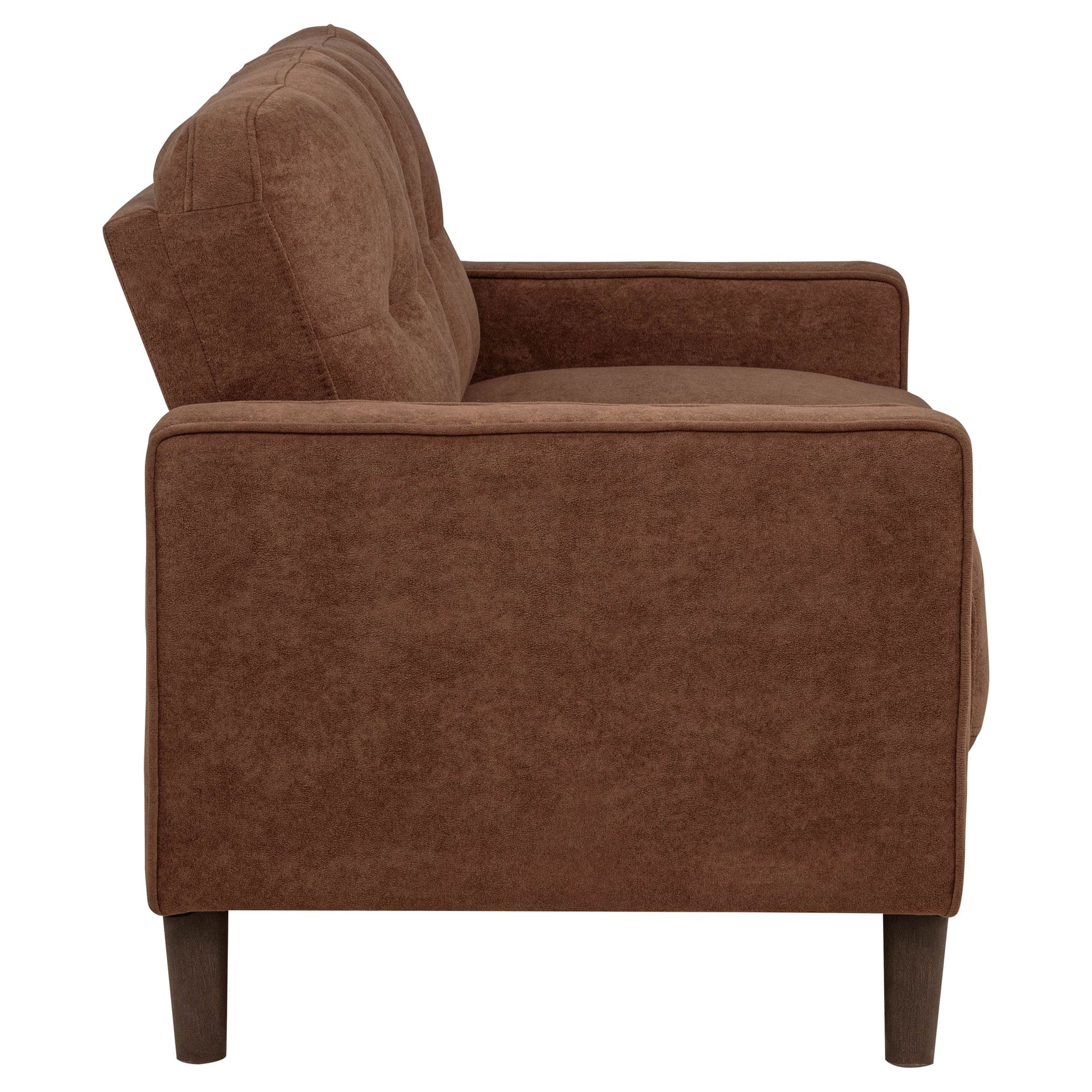 Bowen II Rust Fabric Upholstered Track Arm Loveseat - Ornate Home