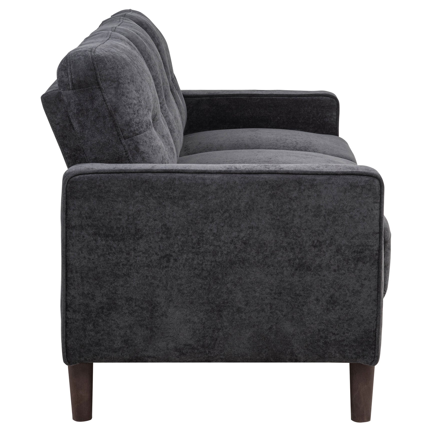 Bowen II Steel Grey 2-piece Upholstered Track Arm Sofa Set - Ornate Home