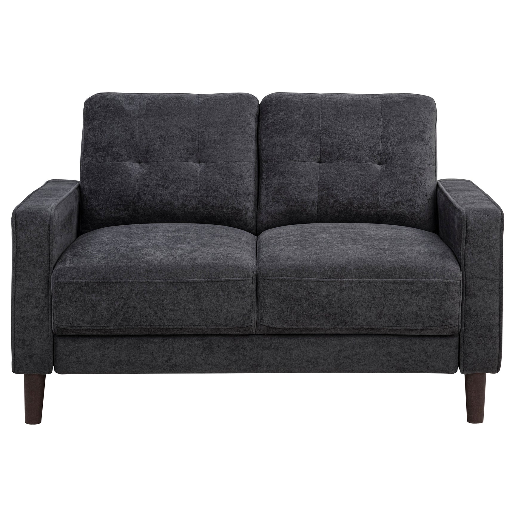 Bowen II Steel Grey 3-piece Upholstered Track Arm Sofa Set - Ornate Home