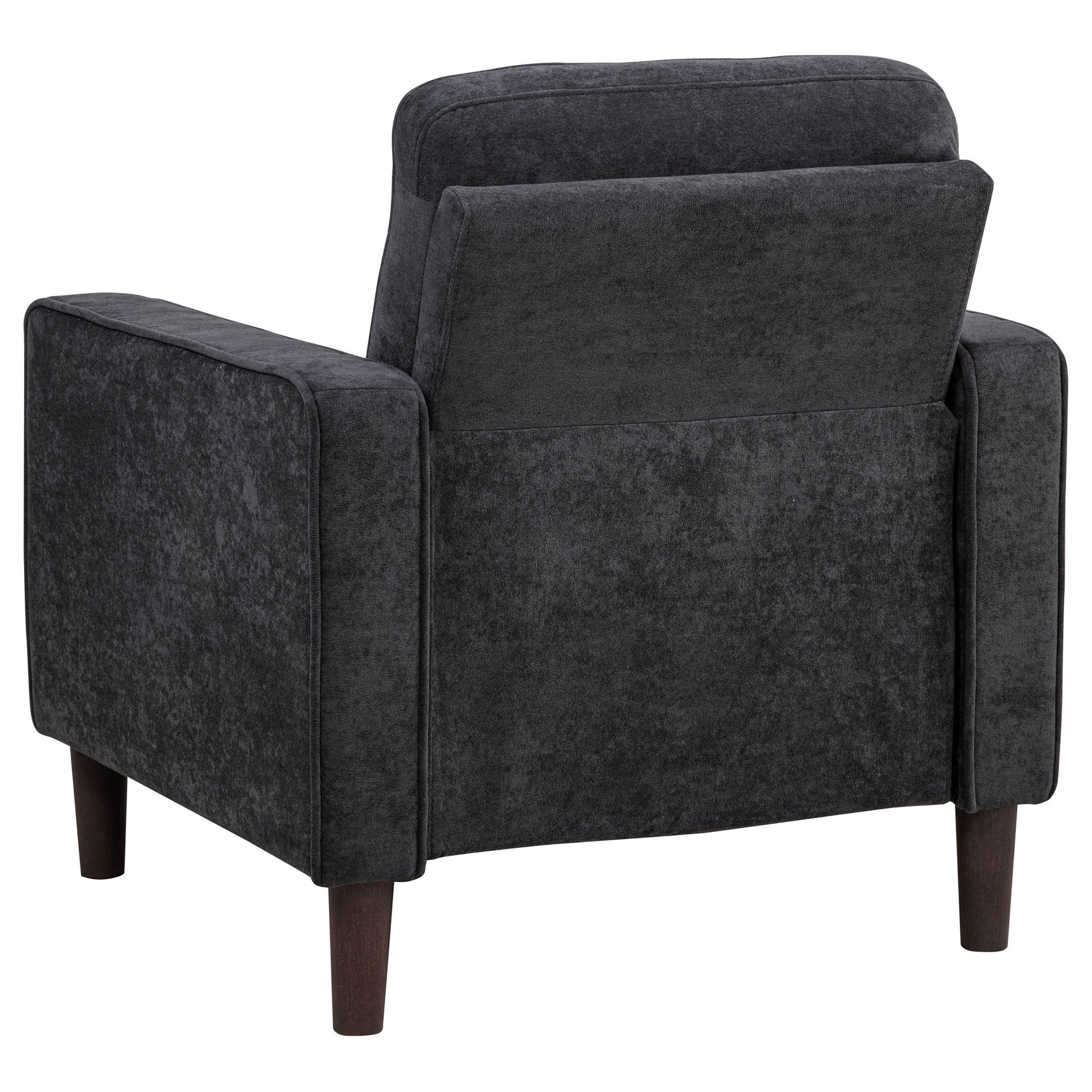 Bowen II Steel Grey Fabric Upholstered Track Arm Chair - Ornate Home