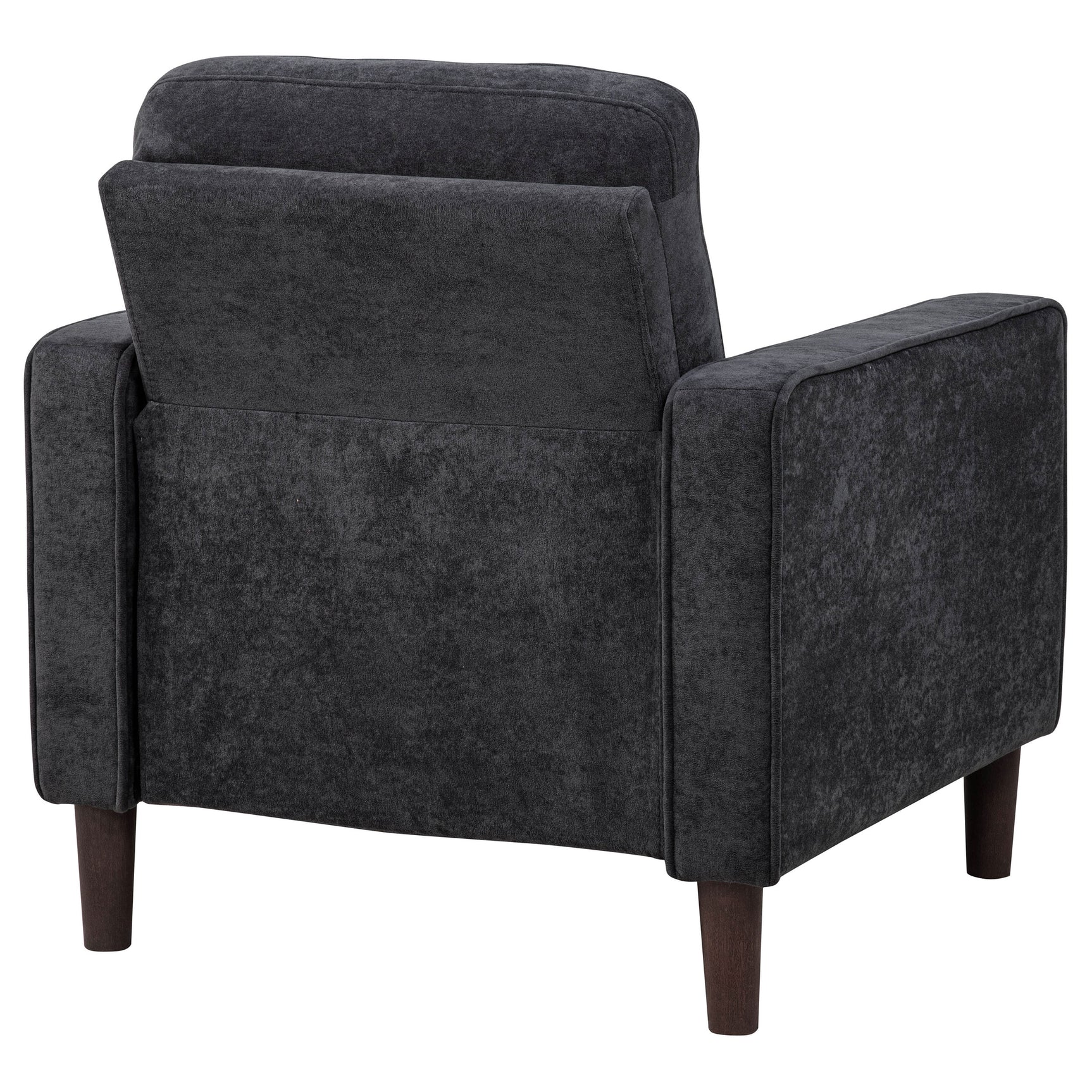 Bowen II Steel Grey Fabric Upholstered Track Arm Chair - Ornate Home