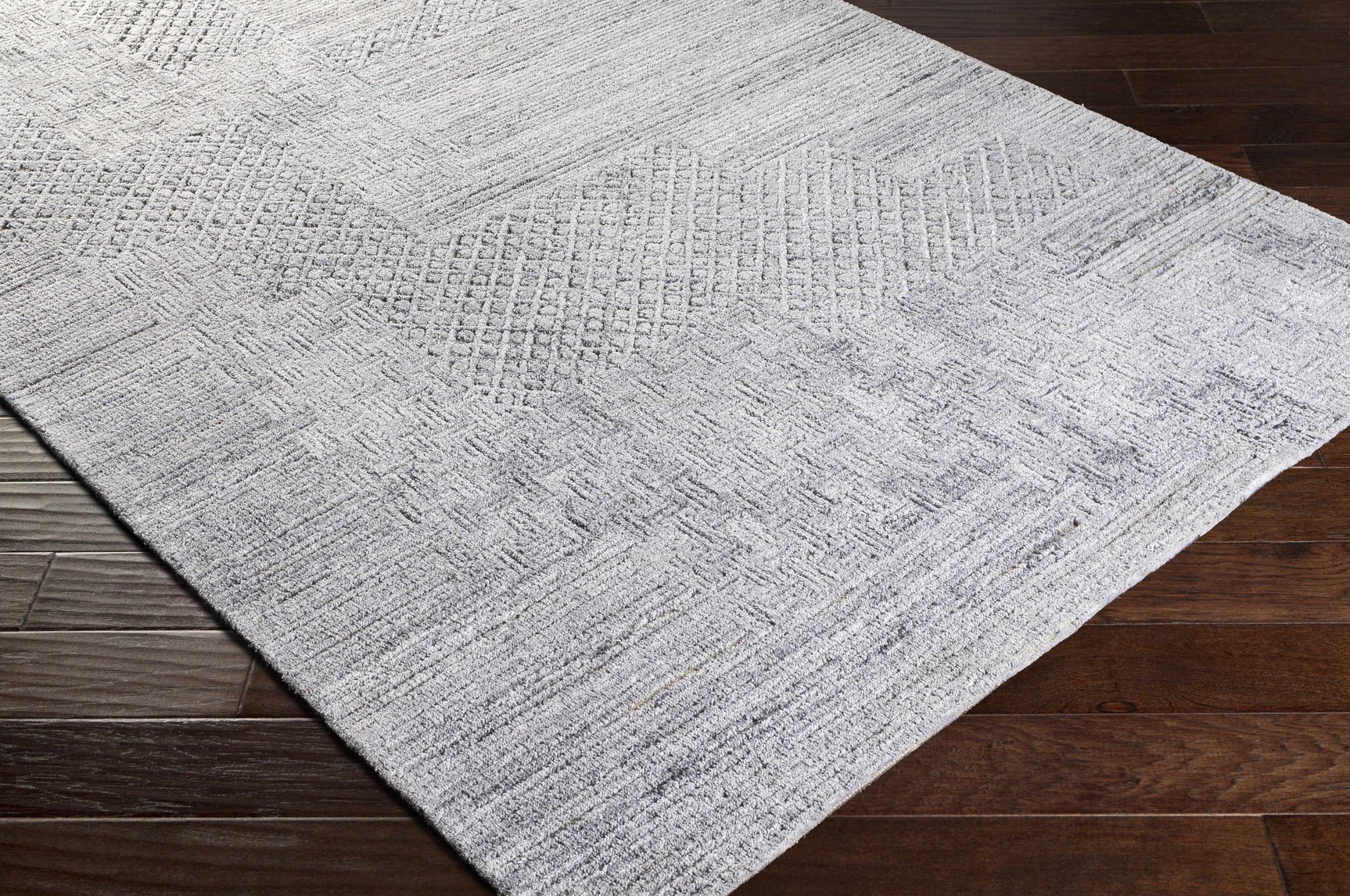 Boxholm Gray Hand Tufted Wool-Blend Rug - Clearance - Ornate Home
