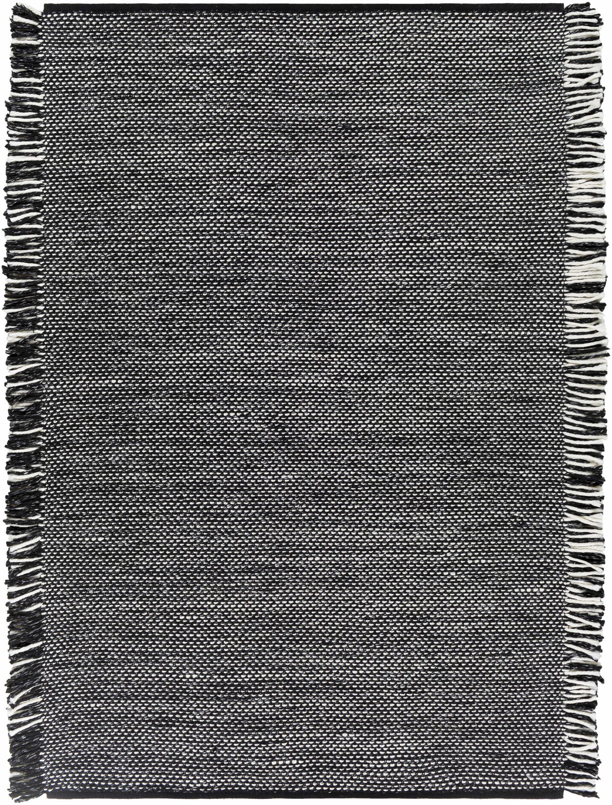 Boyden Black Area Rug with Tassels - Clearance - Ornate Home