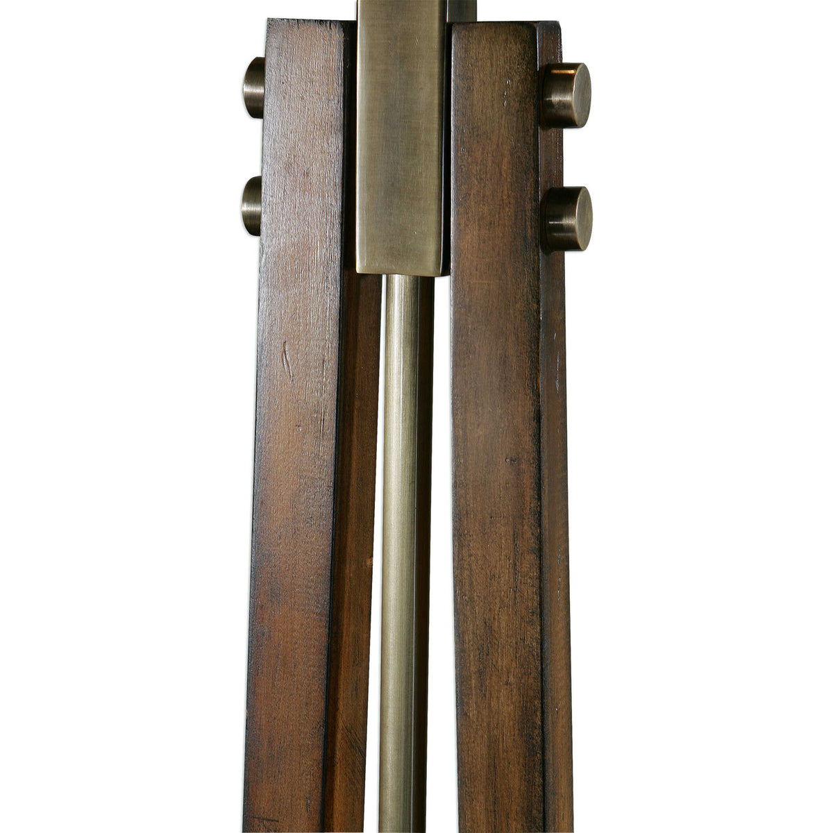 Boydton Bronze/Brown/Woodtone Burnished Wood Floor Lamp - Ornate Home