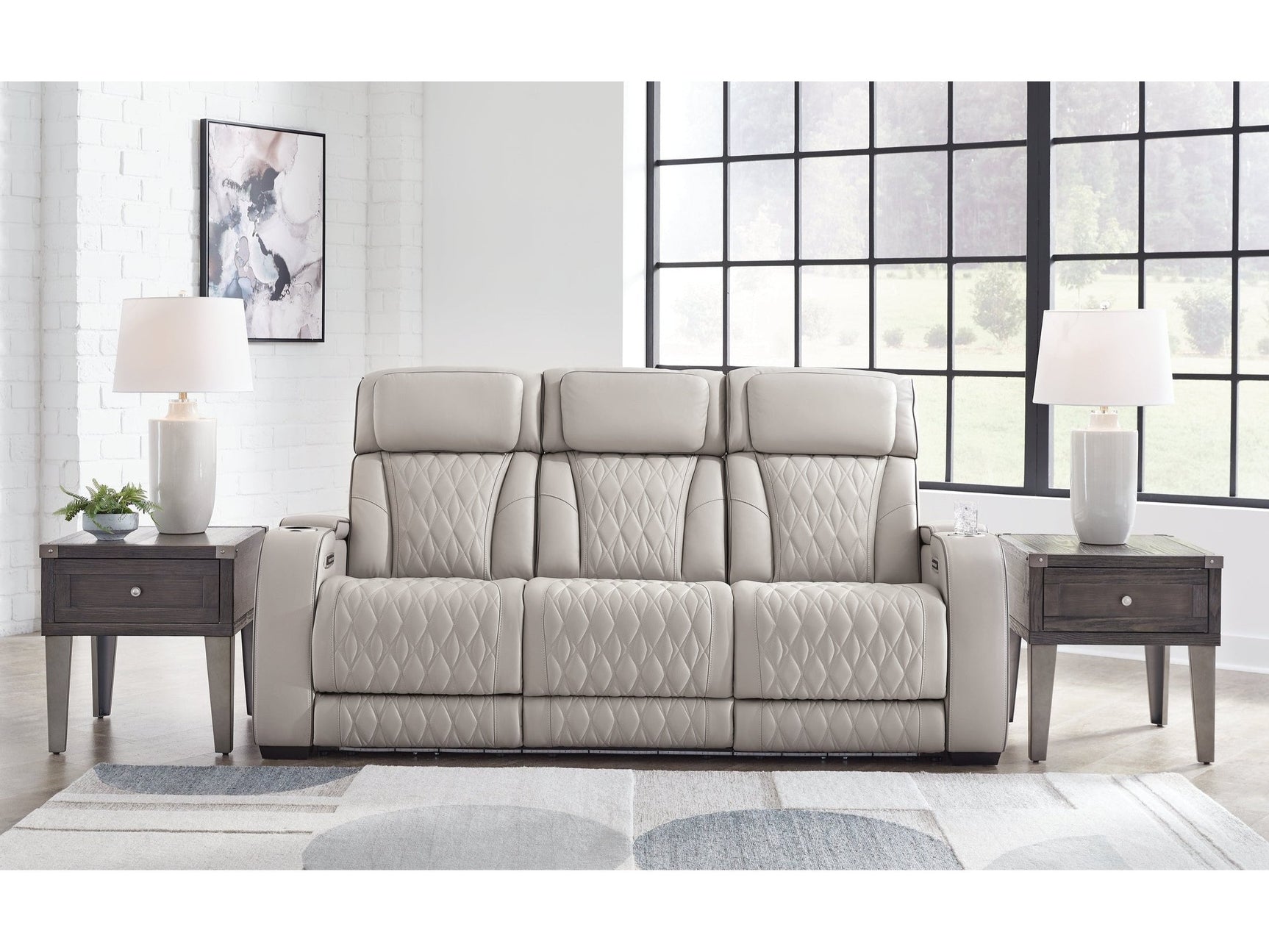 Boyington Gray Power Reclining Sofa (Online Special Price) - Ornate Home