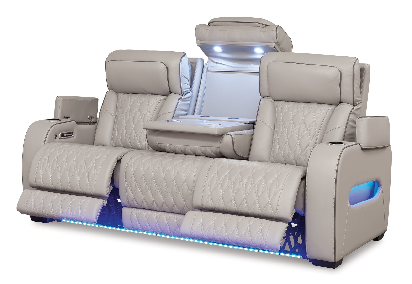 Boyington Gray Power Reclining Sofa - Ornate Home