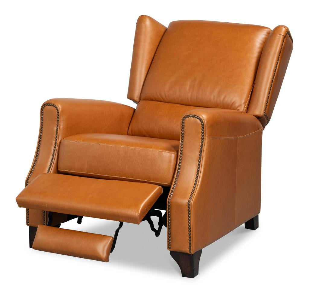 Bradford Brown Leather Recliner - Ornate Home