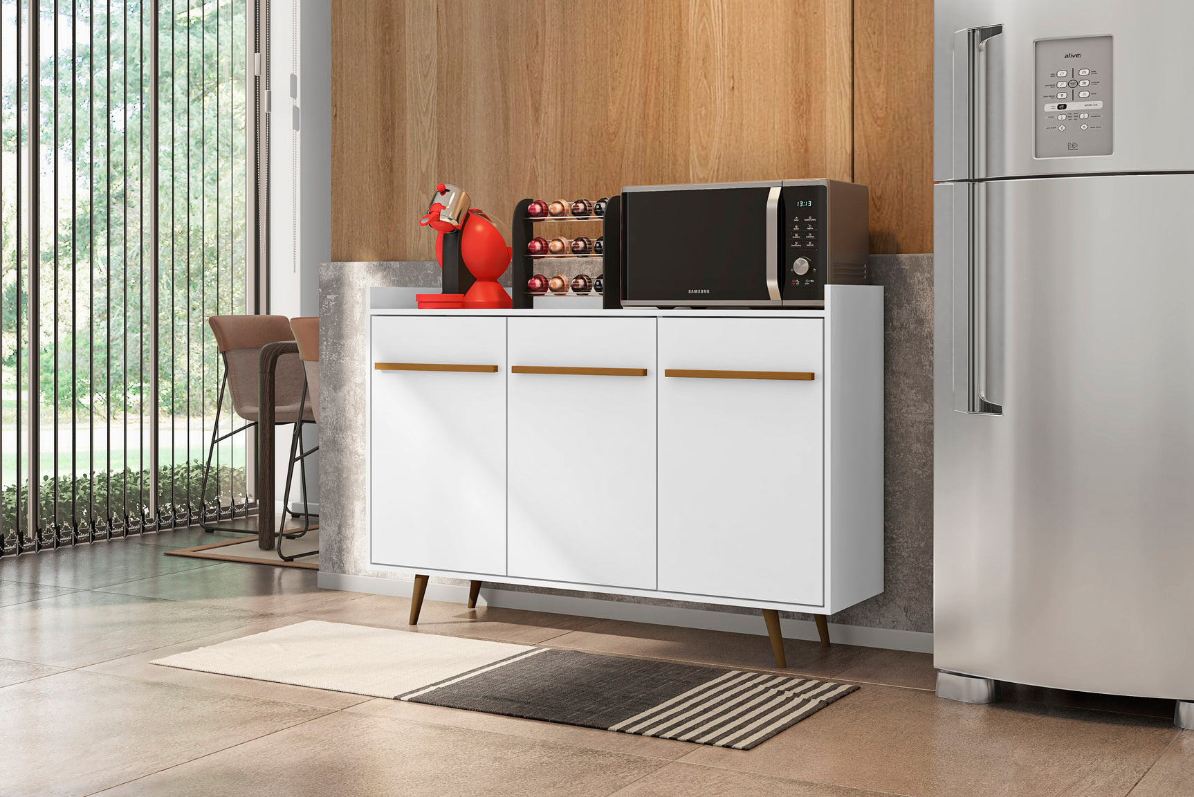 Bradley 53.54 Buffet Stand in White - Ornate Home