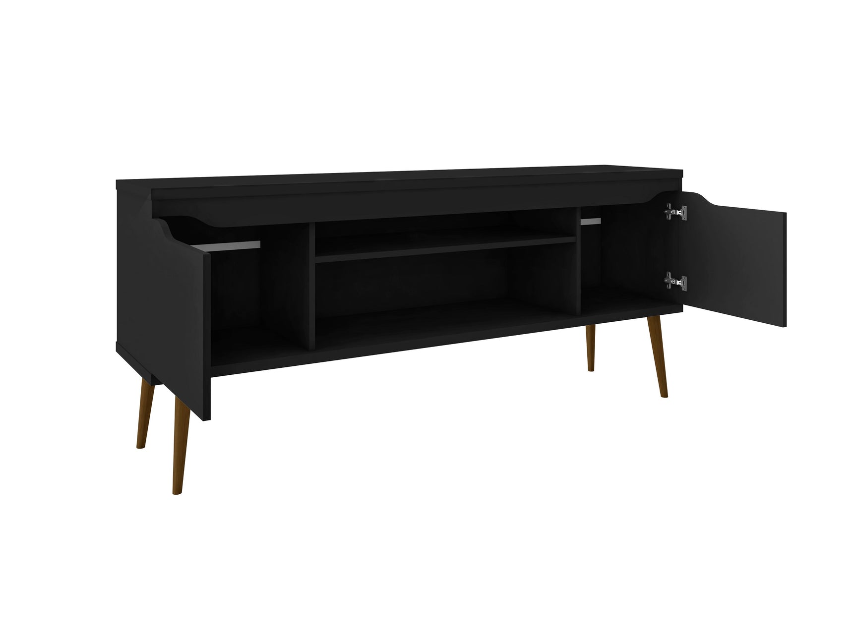 Bradley 62.99 TV Stand in Black - Ornate Home