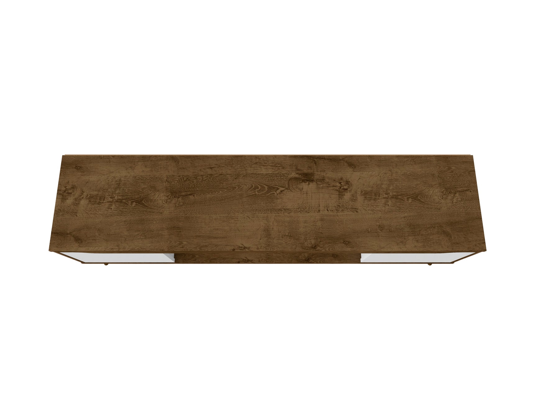 Bradley 62.99 TV Stand in Rustic Brown and White - Ornate Home