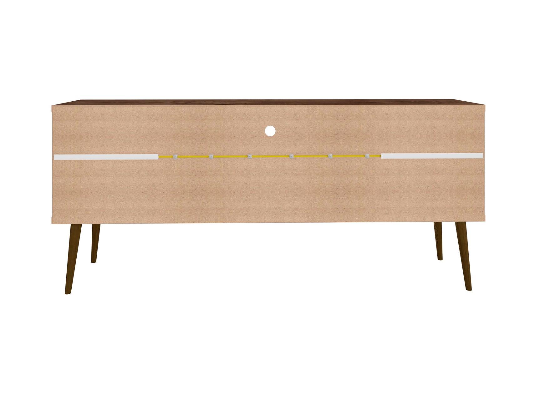 Bradley 62.99 TV Stand in Rustic Brown and Yellow - Ornate Home