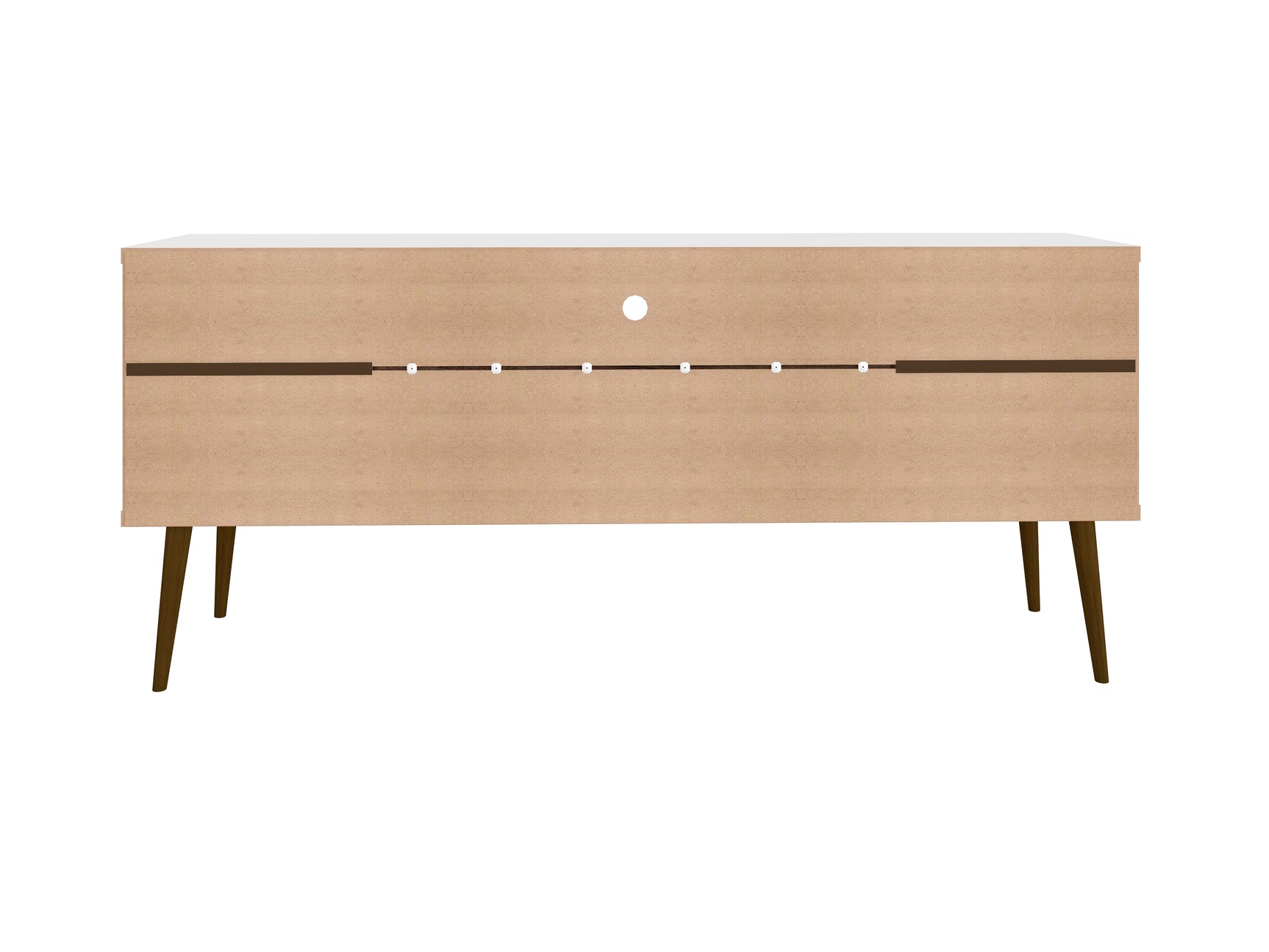 Bradley 62.99 TV Stand in White and Rustic Brown - Ornate Home