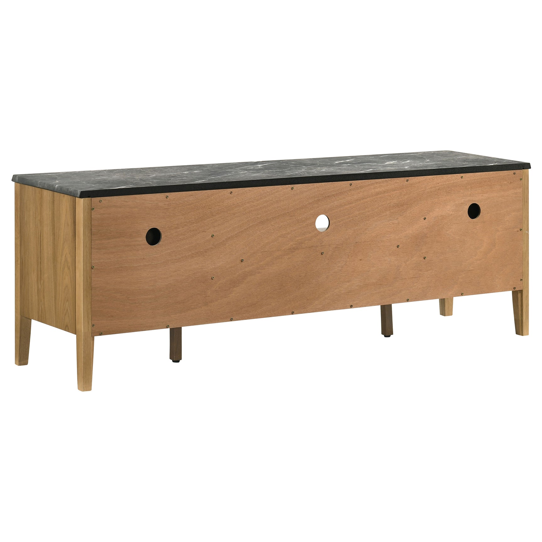 Bradley Grey/Natural 63-inch 2-Door SmartTop TV Stand - Ornate Home