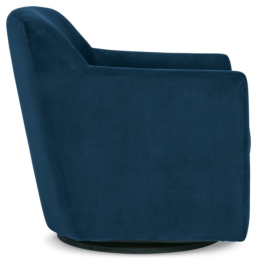 Bradney Ink Swivel Accent Chair (Online Special Price) - Ornate Home