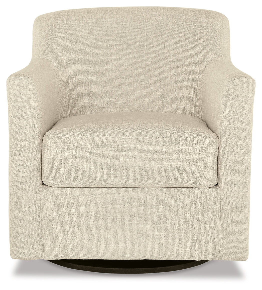Bradney Linen Swivel Accent Chair (Online Special Price) - Ornate Home