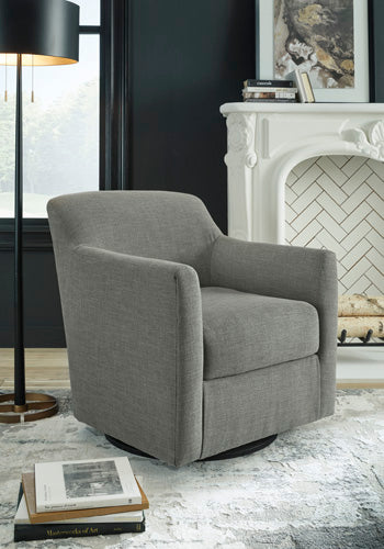 Bradney Smoke Swivel Accent Chair (Online Special Price) - Ornate Home