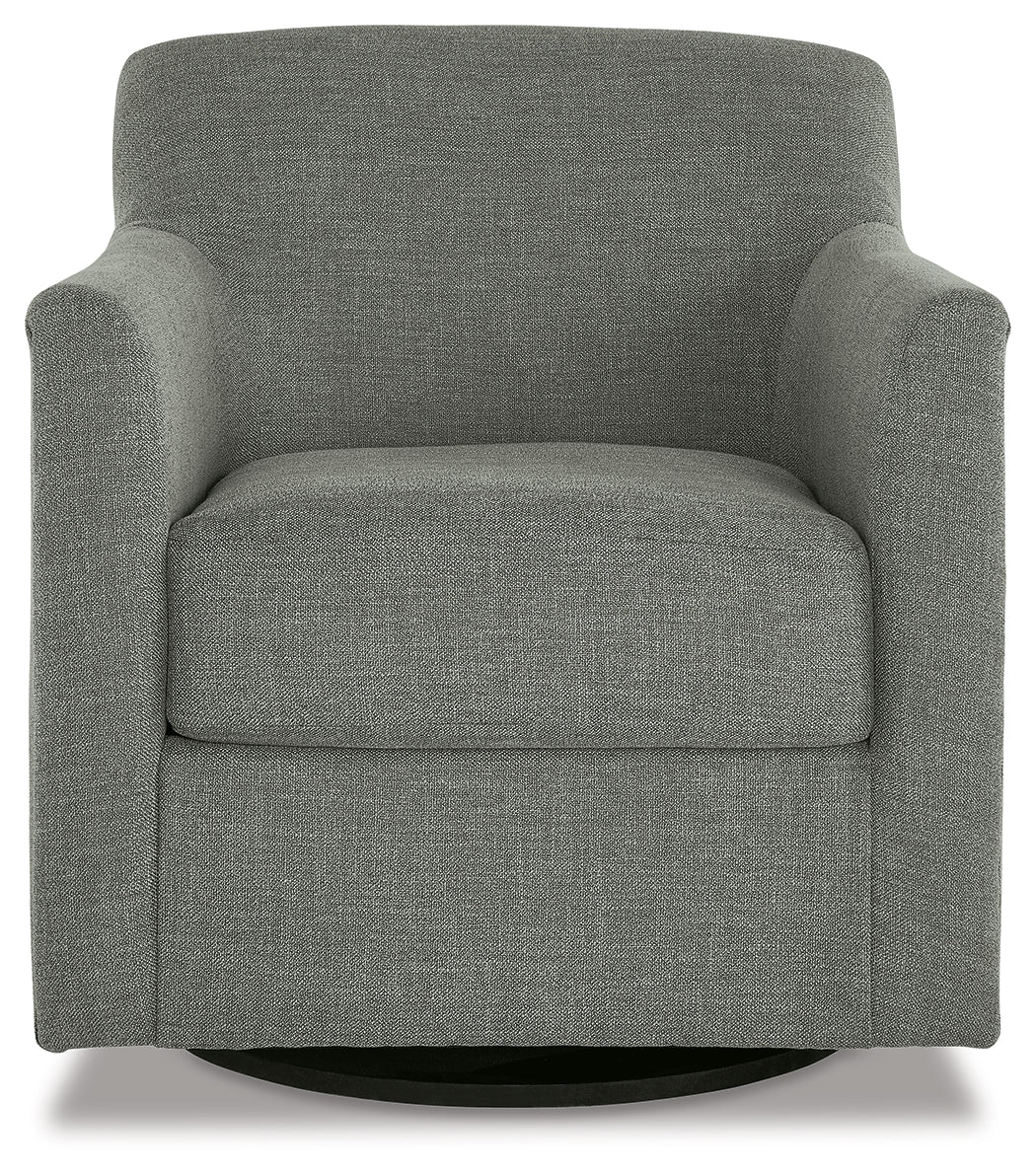 Bradney Smoke Swivel Accent Chair (Online Special Price) - Ornate Home