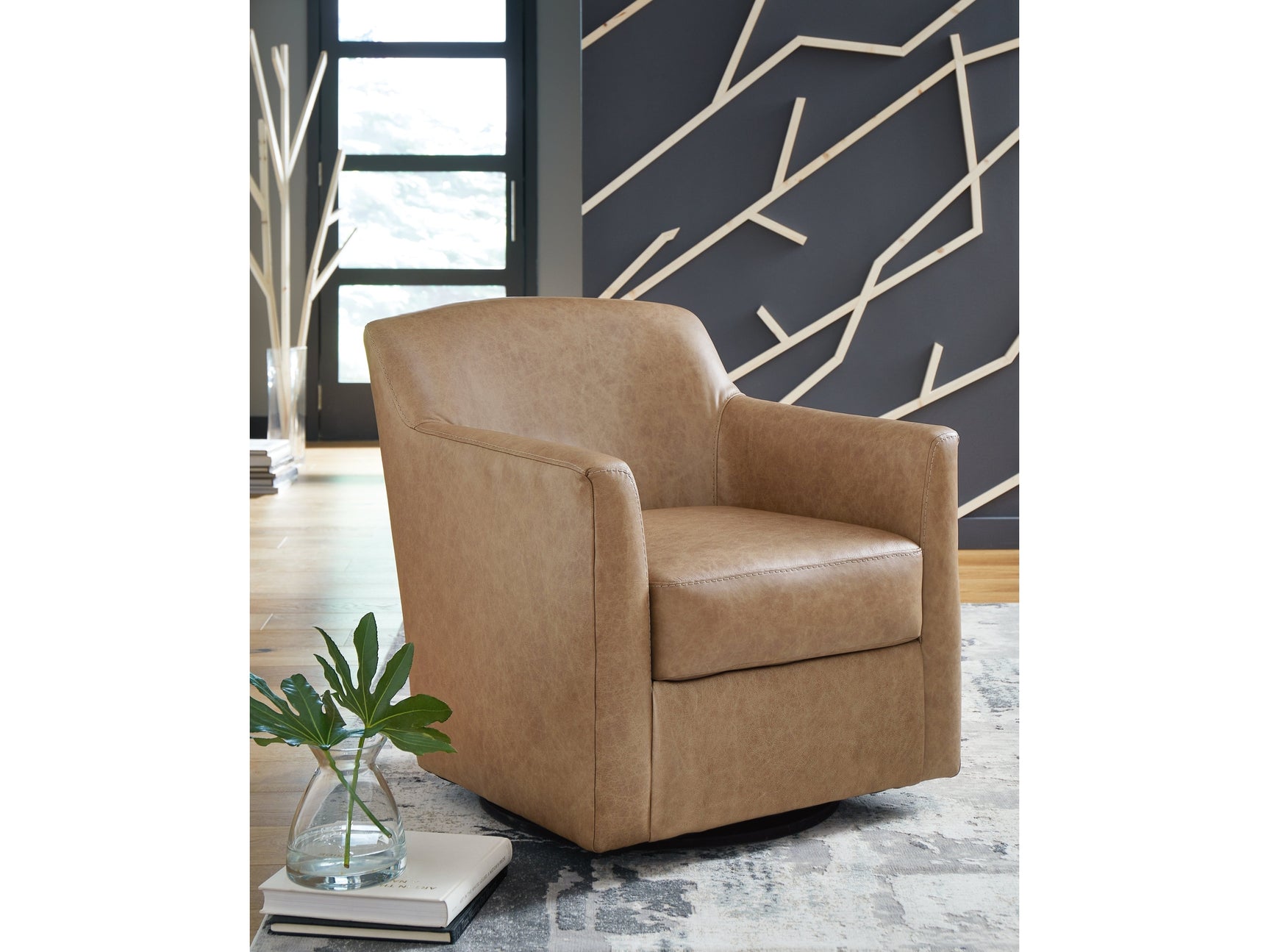 Bradney Tumbleweed Swivel Accent Chair - Ornate Home