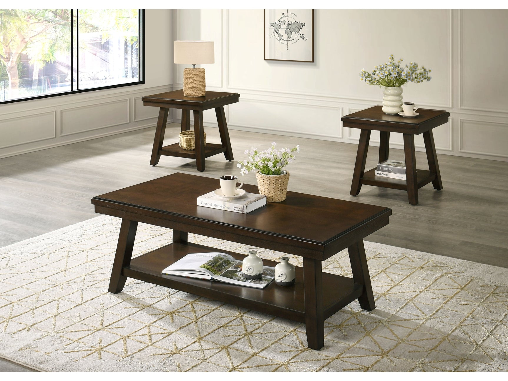 Brady Cappucino Coffee Table - Ornate Home