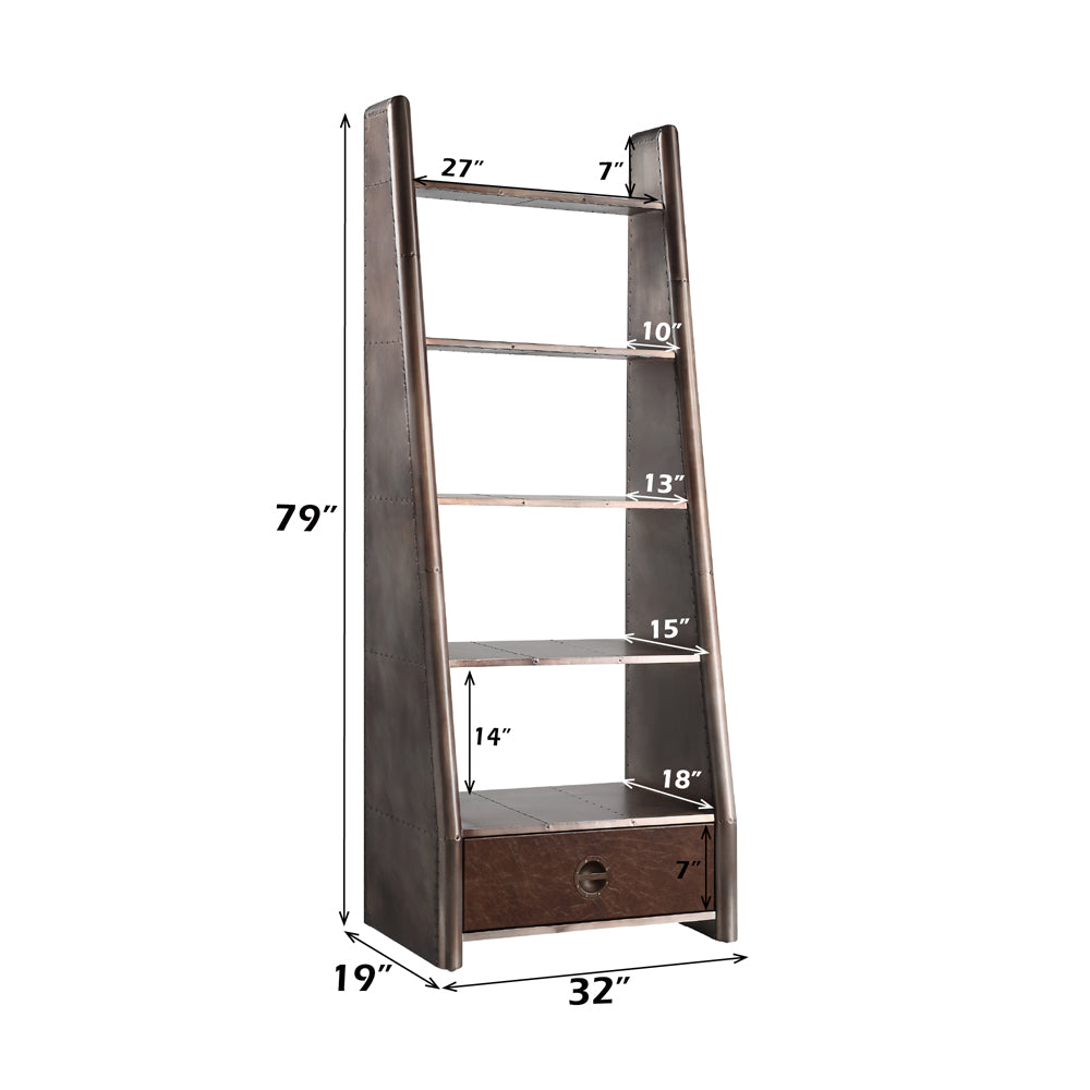 Brancaster Aluminum Bookcase - Ornate Home