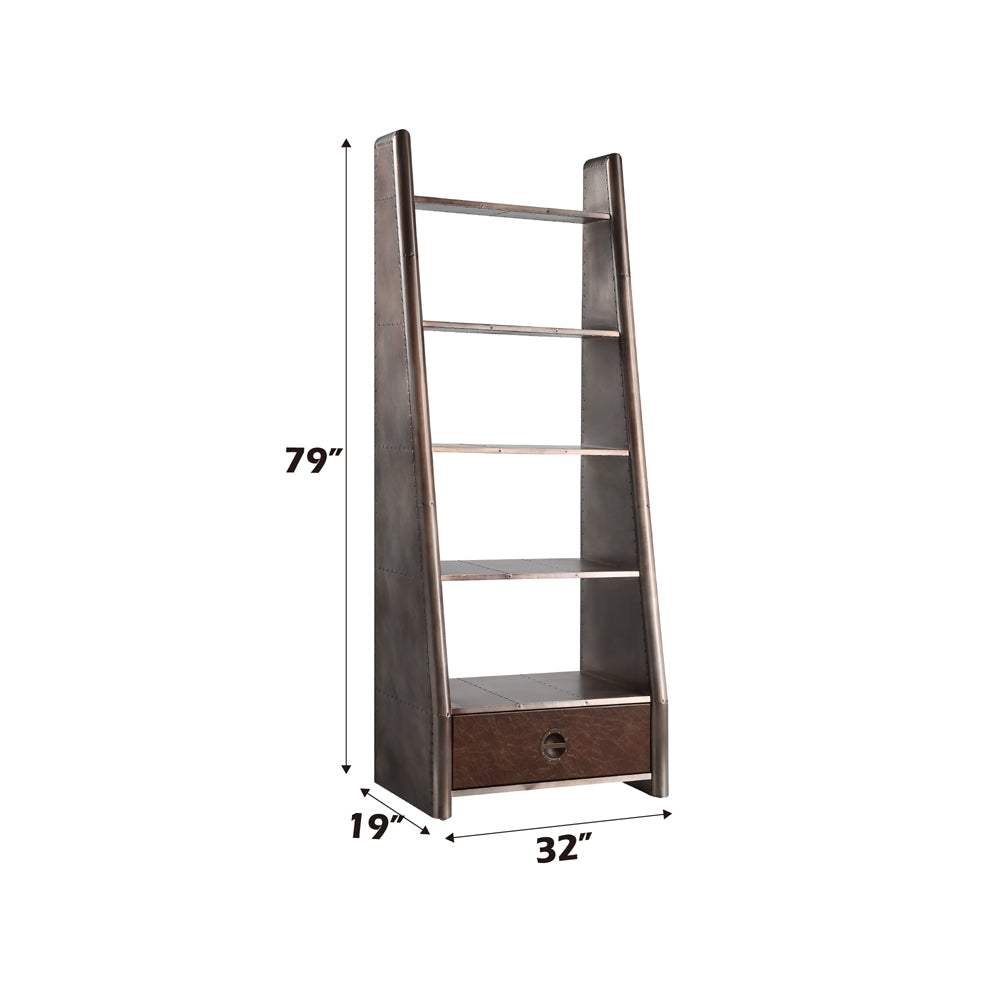 Brancaster Aluminum Bookcase - Ornate Home