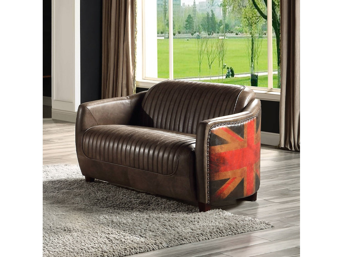 Brancaster Antique Slate Loveseat - Ornate Home