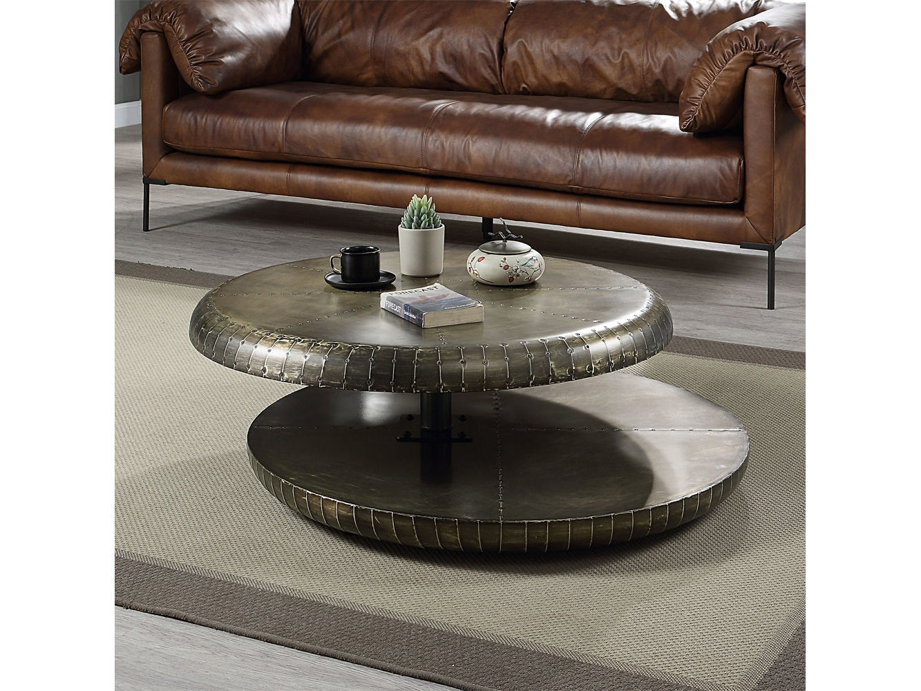 Brancaster Bronze Aluminum Coffee Table - Ornate Home