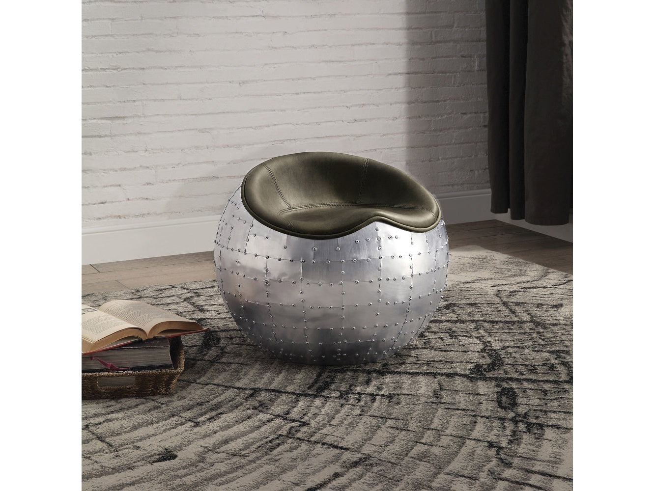 Brancaster Emerald Ottoman - Ornate Home