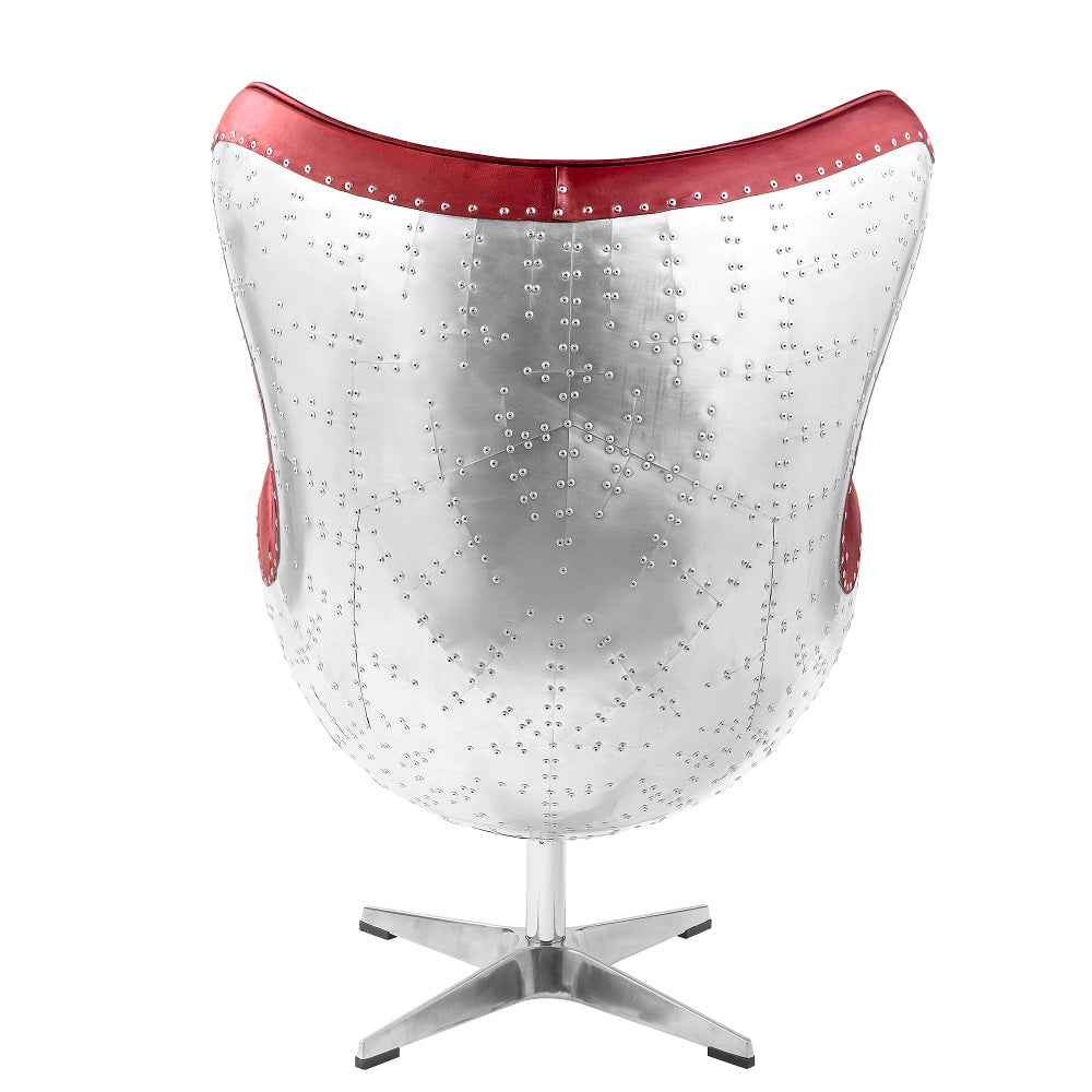 Brancaster Red Accent Chair W/Swivel - Ornate Home