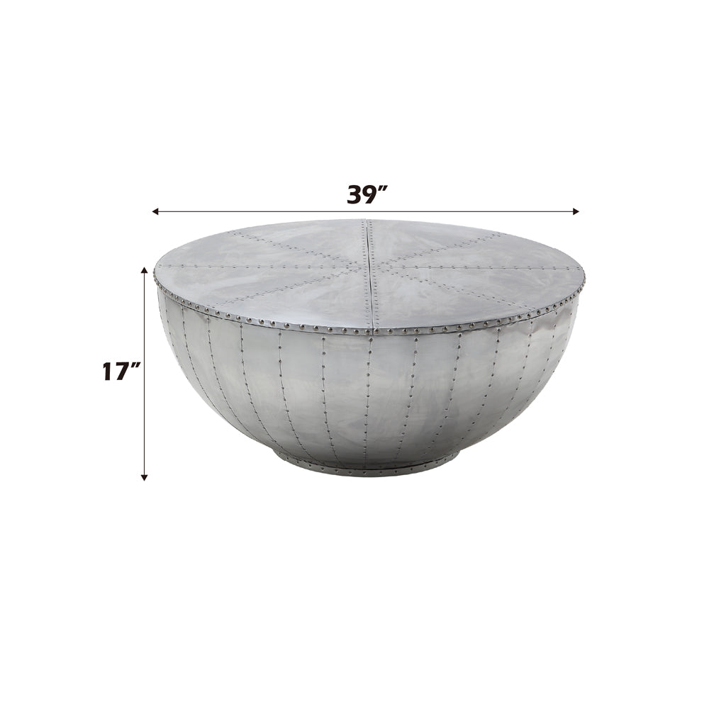 Brancaster Round Aluminum Coffee Table - Ornate Home