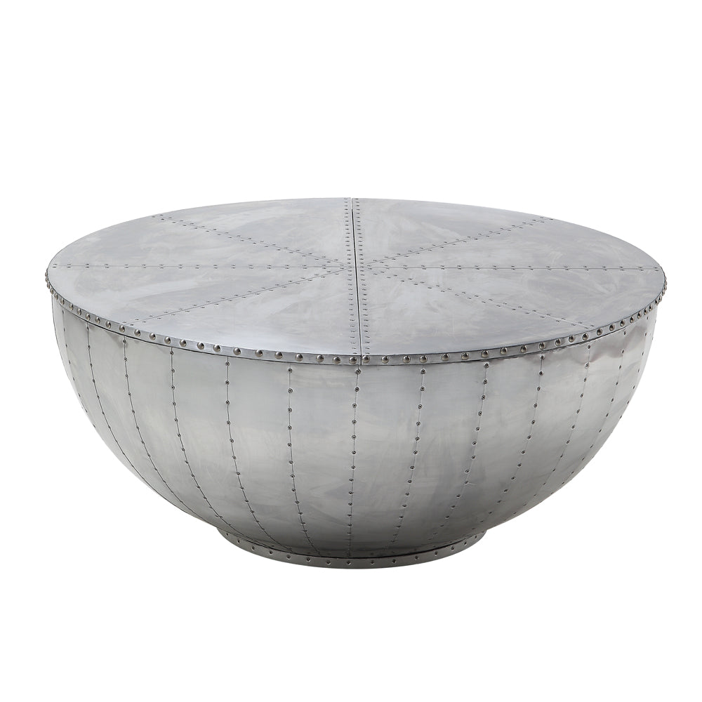 Brancaster Round Aluminum Coffee Table - Ornate Home