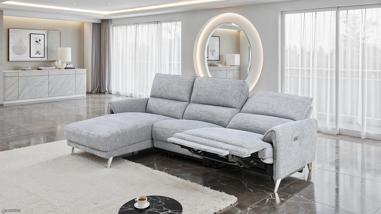 Brande Gray Power Sectional - Ornate Home