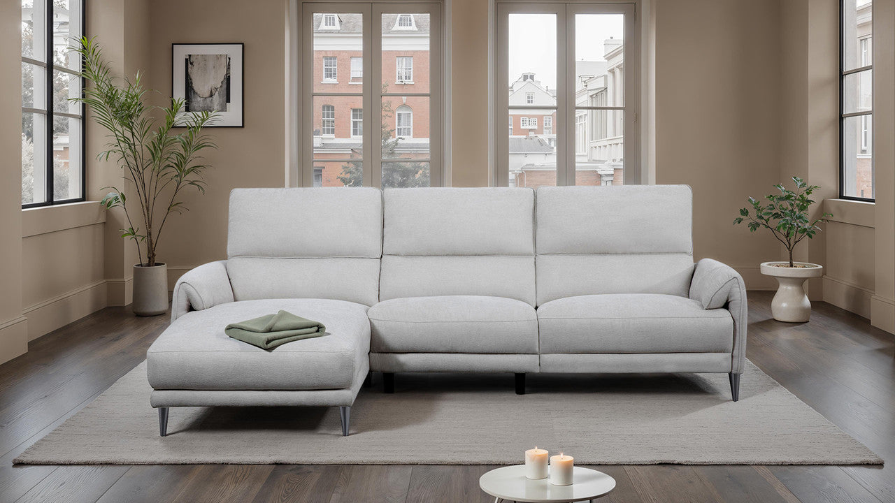Brande Light Gray Power Sectional - Ornate Home