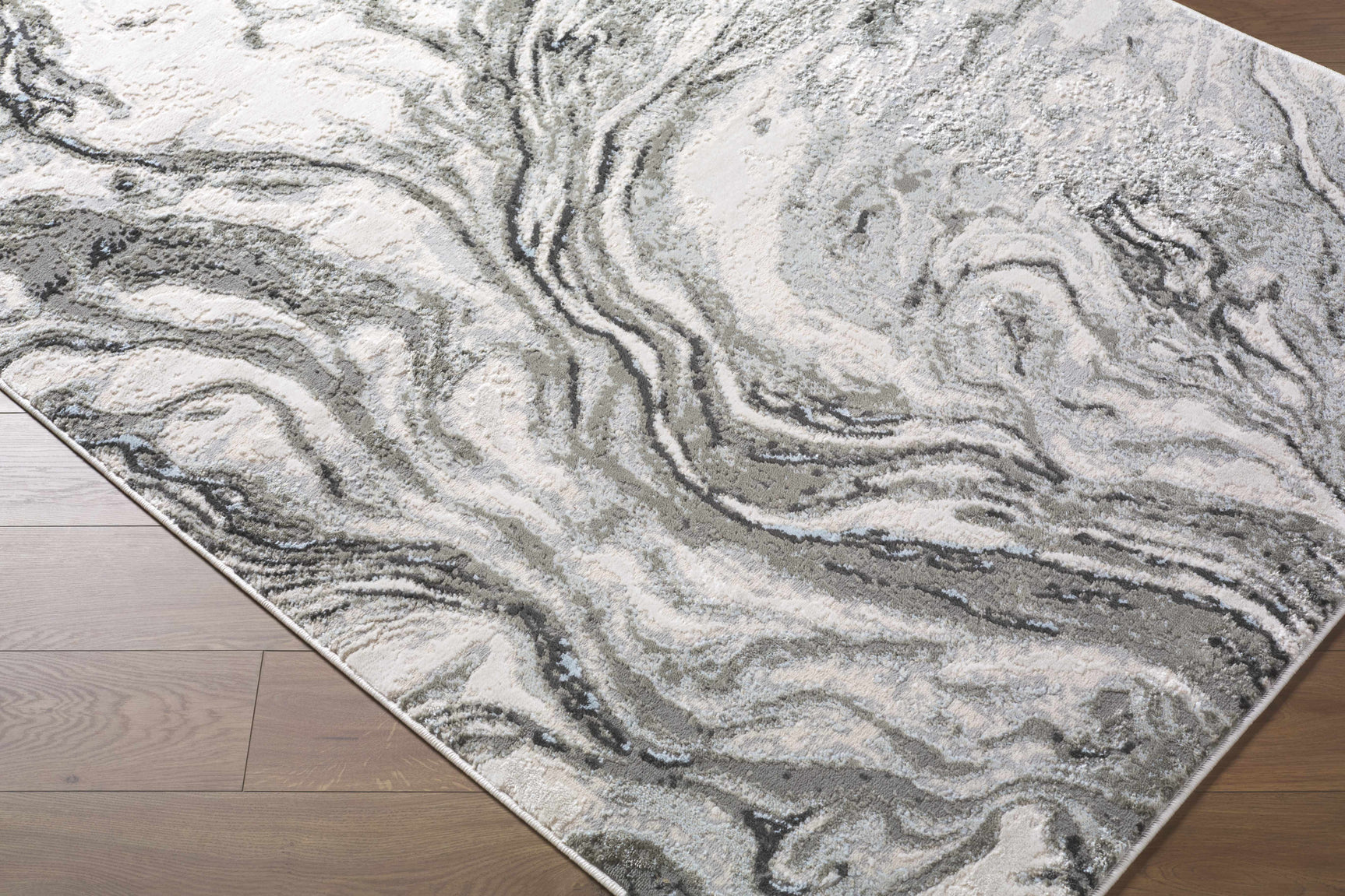 Brandi Gray Marble Area Rug - Ornate Home
