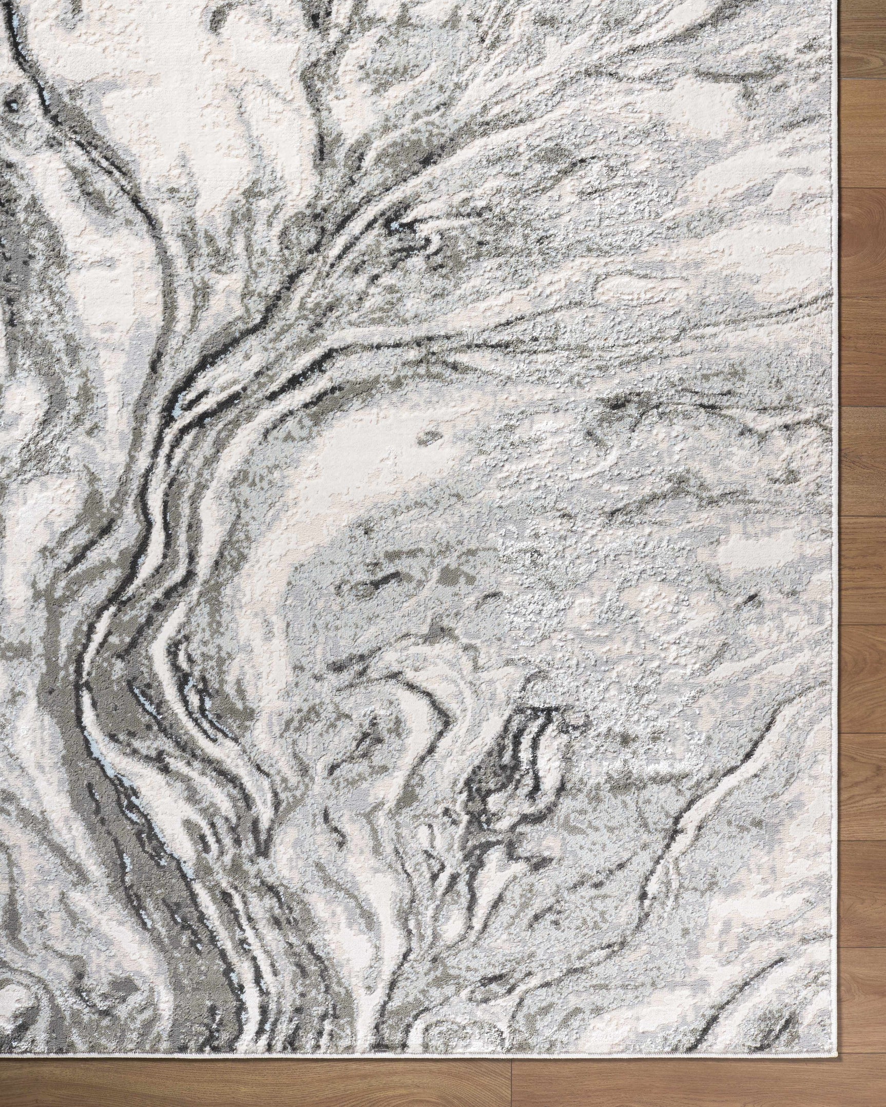 Brandi Gray Marble Area Rug - Ornate Home