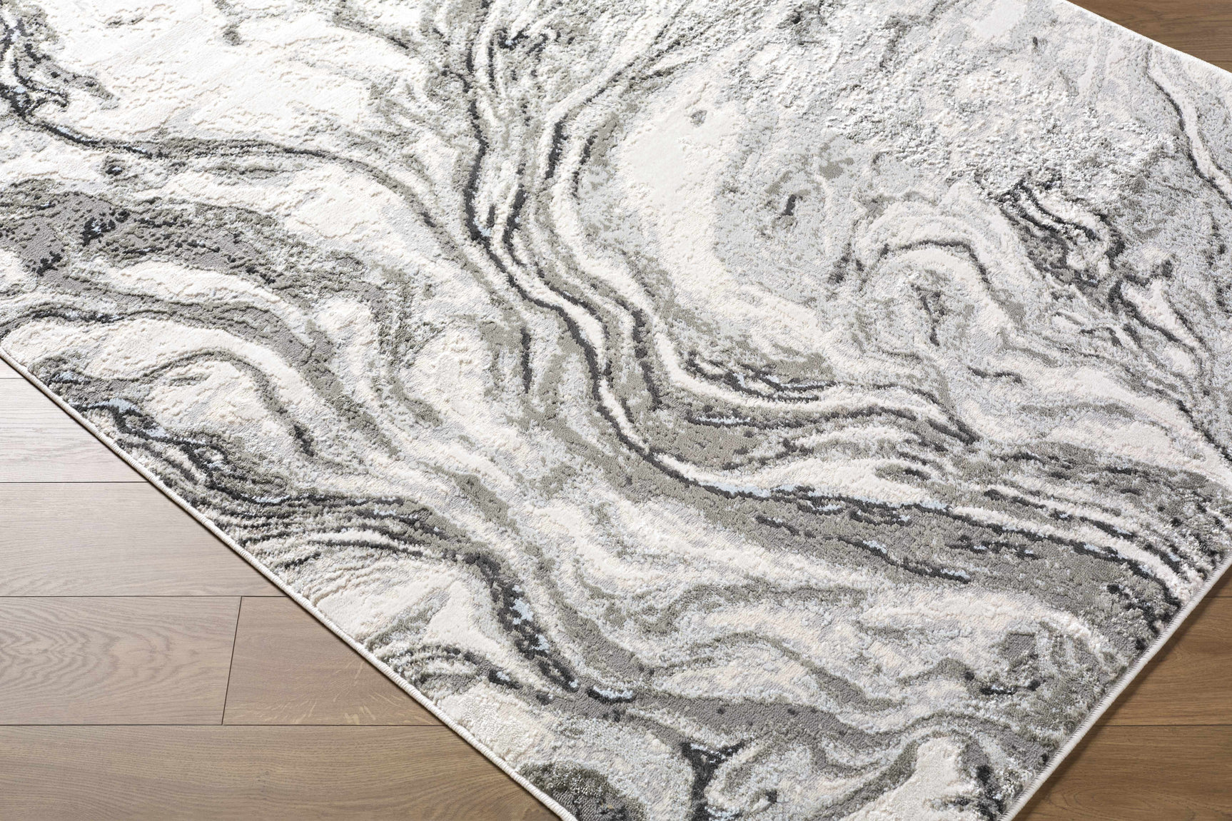 Brandi Gray Marble Area Rug - Ornate Home
