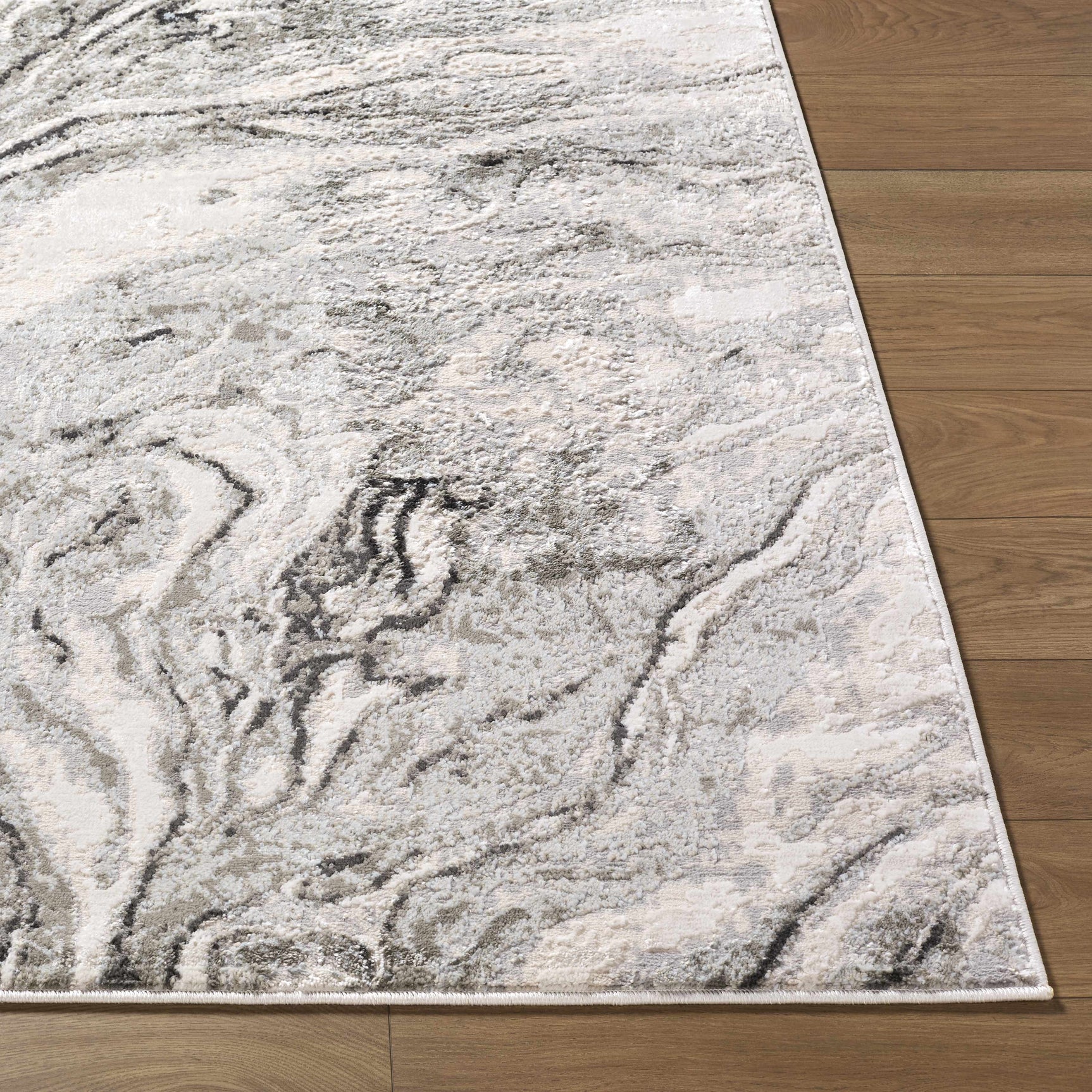 Brandi Gray Marble Area Rug - Ornate Home