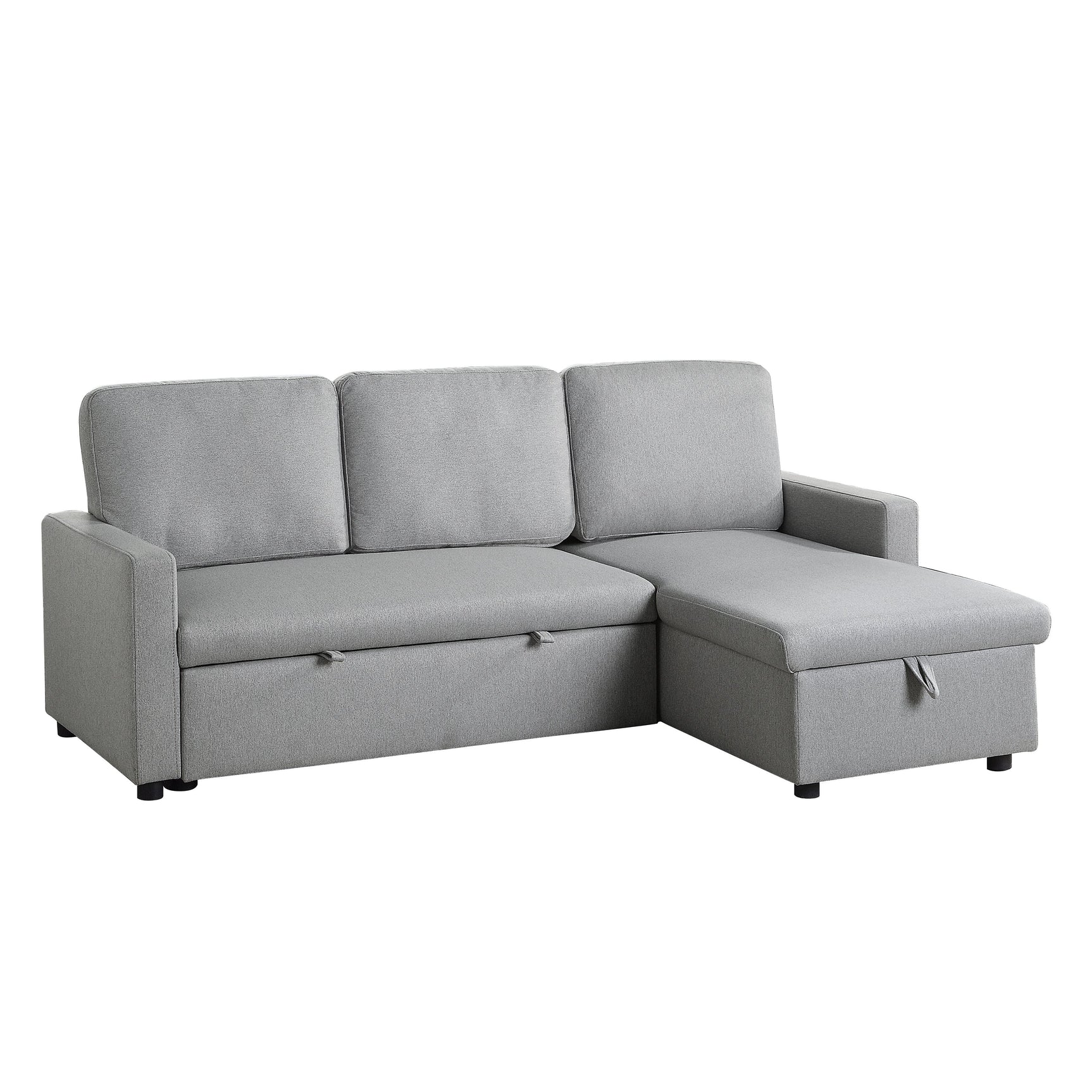 Brandolyn Gray 2-Piece Reversible Sectional Pull-Out Bed - Ornate Home