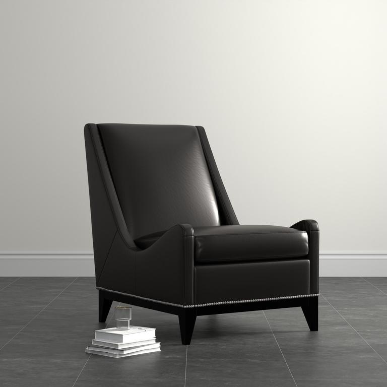 Brandy Black Accent Chair - Ornate Home