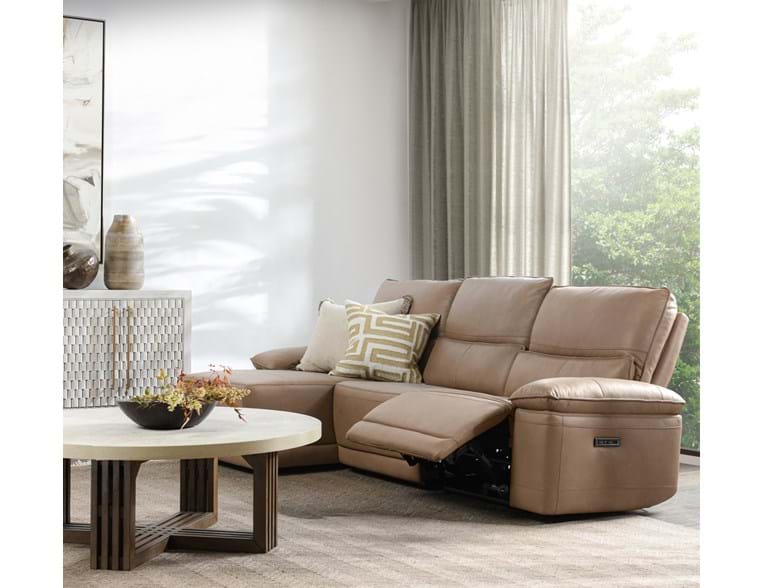 Branford Brown Power Recliner Sectional w/LAF Chaise - Ornate Home